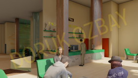 Otel Lobi İç Mimari Tasarım 3D 