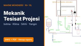 mekanik tesisat projesi çizer, hesaplarını yaparım