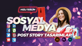 sosyal medyanız için post story reels tasarlarım