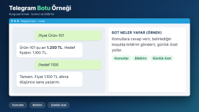 Telegram Botu Örneği (Kurgusal Senaryo)