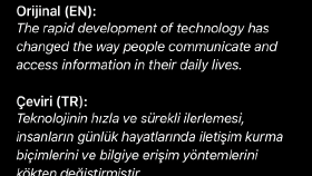 İngilizce Çeviri örnekleri