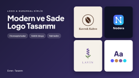 markanıza özel, modern ve sade logo tasarımı yaparım