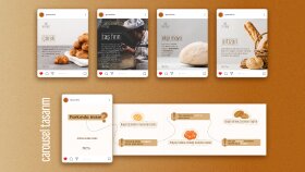 Instagram için 9 adet modern post ve 6 story tasarlarım