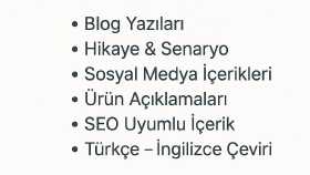 "SEO uyumlu, yaratıcı ve dönüştüren metinler"