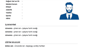 CV düzenlemenize yardımcı olurum