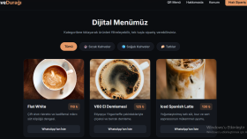 kafeler ve restoranlar için dijital menü web sitesi yaparım
