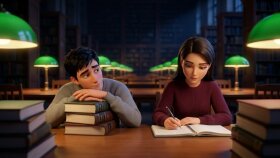 Pixar tarzı animasyon filmi kareleri