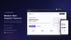 modern ve responsive web arayüzü tasarlarım