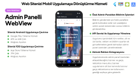 sitenizi admin panelli webview uygulama uygulama yaparım