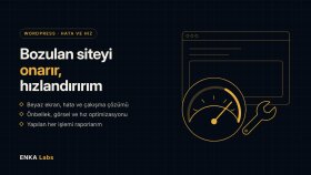 wordpress sitenizdeki hata ve hız sorunlarını çözerim
