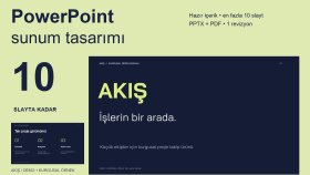 hazır içeriğinizle 10 slaytlık PowerPoint sunumu hazırlarım