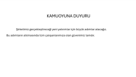 Şirket faaliyetleri