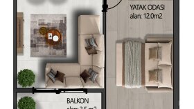 2D renkli kat planı hazırlarım