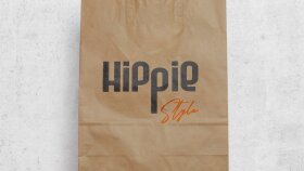 HİPPİE STYLE logo tasarımı ve mock up