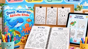 boyama kitabı ve printable etkinlik sayfaları tasarlarım