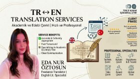 İngilizce ve Türkçe akademik metin çevirisi yaparım