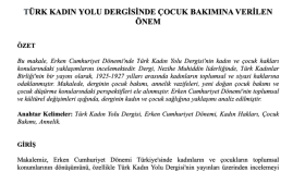 Türk Kadın Yolu Dergisinde Çocuk Bakımına Verilen Önem