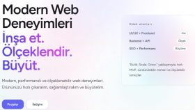 modern ve hızlı web siteleri geliştiriyorum