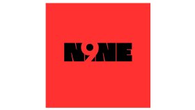 Red Black Typography Nine Brand Logo Çalışması.