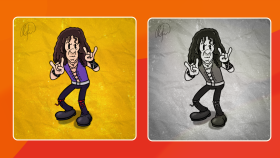 Rock sanatçılarının RubberHouse stili ile çizimi