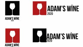 adam's wine logo tasarım