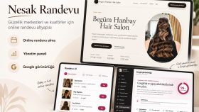kuaför, güzellik merkezleri vb. randevu sitesi yaparım