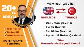 İngilizce Türkçe çift yönlü yeminli tercümanlık yapmaktayım