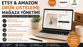 Etsy ve Amazon ürün listeleme, SEO ve mağaza yönetebilirim