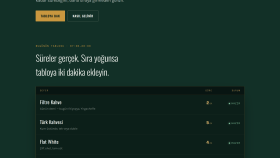 Kahve Dükkanı Tanıtım Sitesi - Tek Sayfa (Demo)