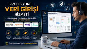 e-ticaret sitelerinize veri girişi yaparım