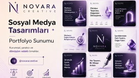 Sosyal medya tasarımlarım - Novara Creative (örnek marka) 