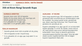 Ürün Açıklaması | Seramik Kupa — Kurmaca Örnek