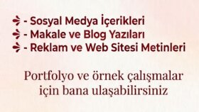 içeriklerinize etkileyici metinler yazabilirim