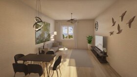 Modern oturma odası 3D iç mekan tasarımı