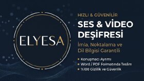ses ve video kayıtlarınızı titizlikle metne dökerim