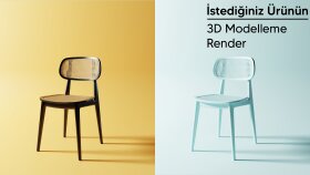 ürün modelleme ve realistik render yapabilirim