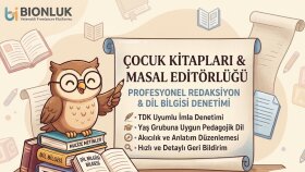 çocuk kitaplarınız için editörlük ve redaksiyon yapabilirim