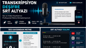 profesyonel ses ve video transkripsiyon hizmeti veriyorum