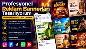 işletmeniz için dikkat çekici reklam bannerları tasarlıyorum