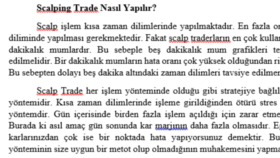 Scalp İşlem Nedir? Scalping Trade Nasıl Yapılır? 