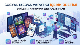 sosyal medyanız için çarpıcı içerikler tasarlayabilirim