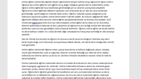 Corona Ve Online Eğitim