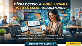 işletmeniz için modern, mobil uyumlu web sitenizi kurarım