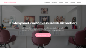 kuaför ve güzellik salonları için tek sayfa website yaparım