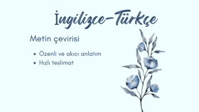 özenli İngilizce Türkçe metin çevirisi yaparım