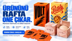 markanıza özel dikkat çekici ambalaj tasarlarım