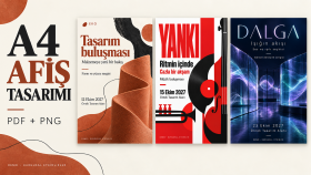 işiniz için tek yüz A4 afiş tasarlarım
