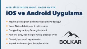 web sitenizi iOS ve Android uygulamasına dönüştürebilirim