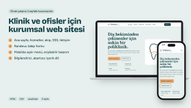 Diş Kliniği İçin 5 Sayfalık Kurumsal Site (Örnek Çalışma)