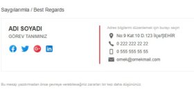 Örnek Mail İmzası